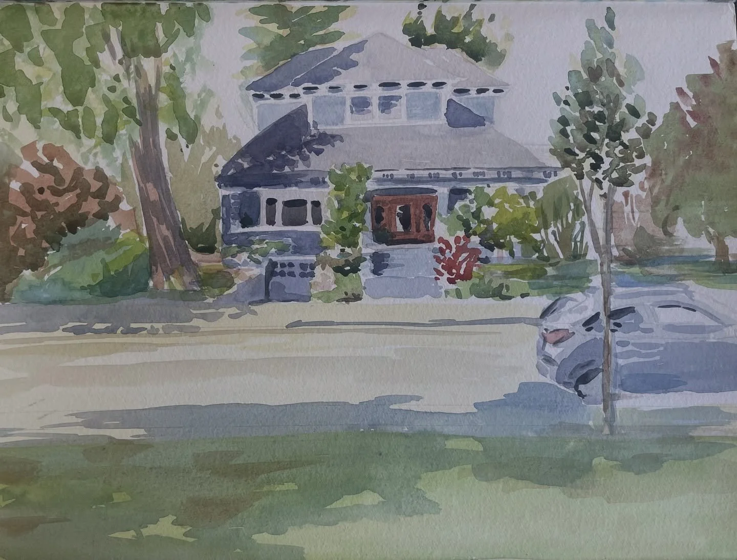 Quick plein air painting I did this morning with a good friend in the beautiful Gold Coast neighborhood of Alameda. 

#sfbayartist #watercolorsketch #preservationist #alamedaca @marion.leggett.art