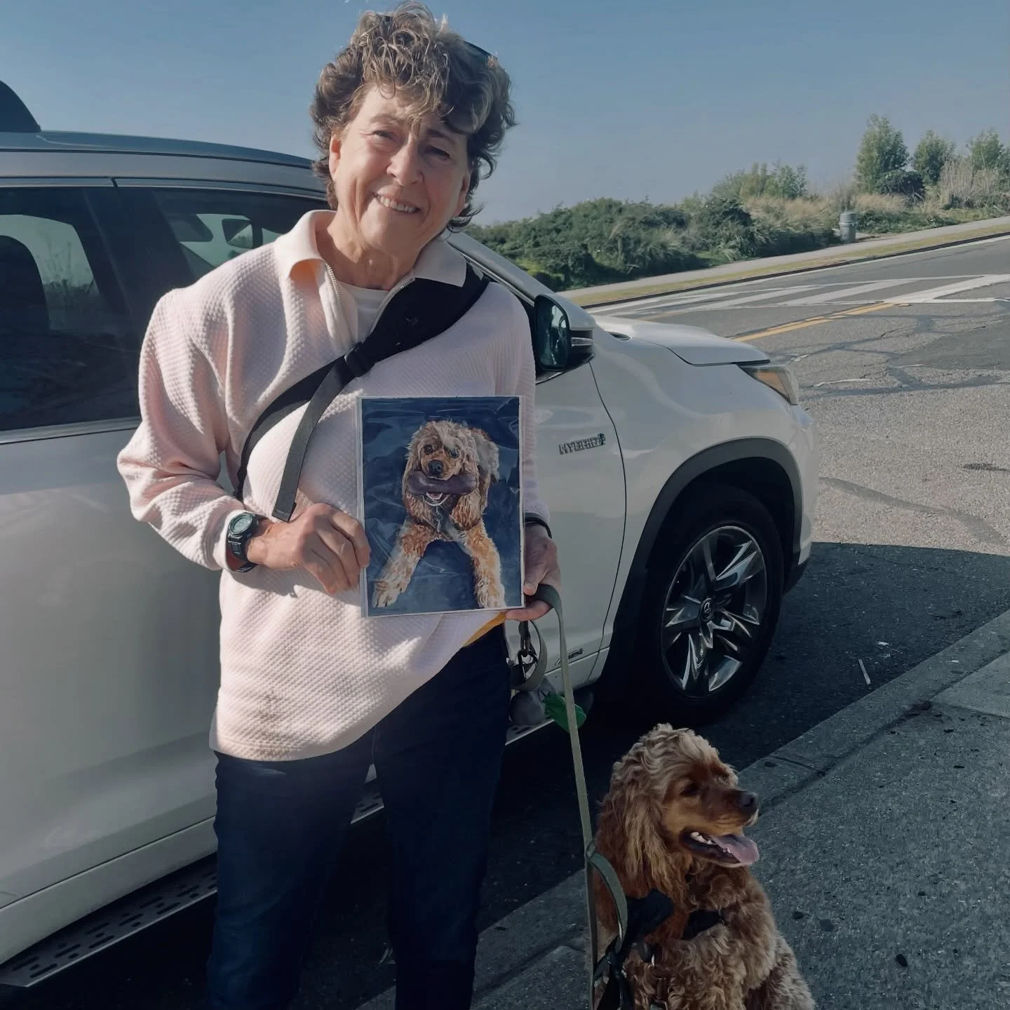 Happy customer! 

Reach out to me to order your custom pet portrait today! :)

#petart #petgifts #doglovers #watercolorgift #bayareapets