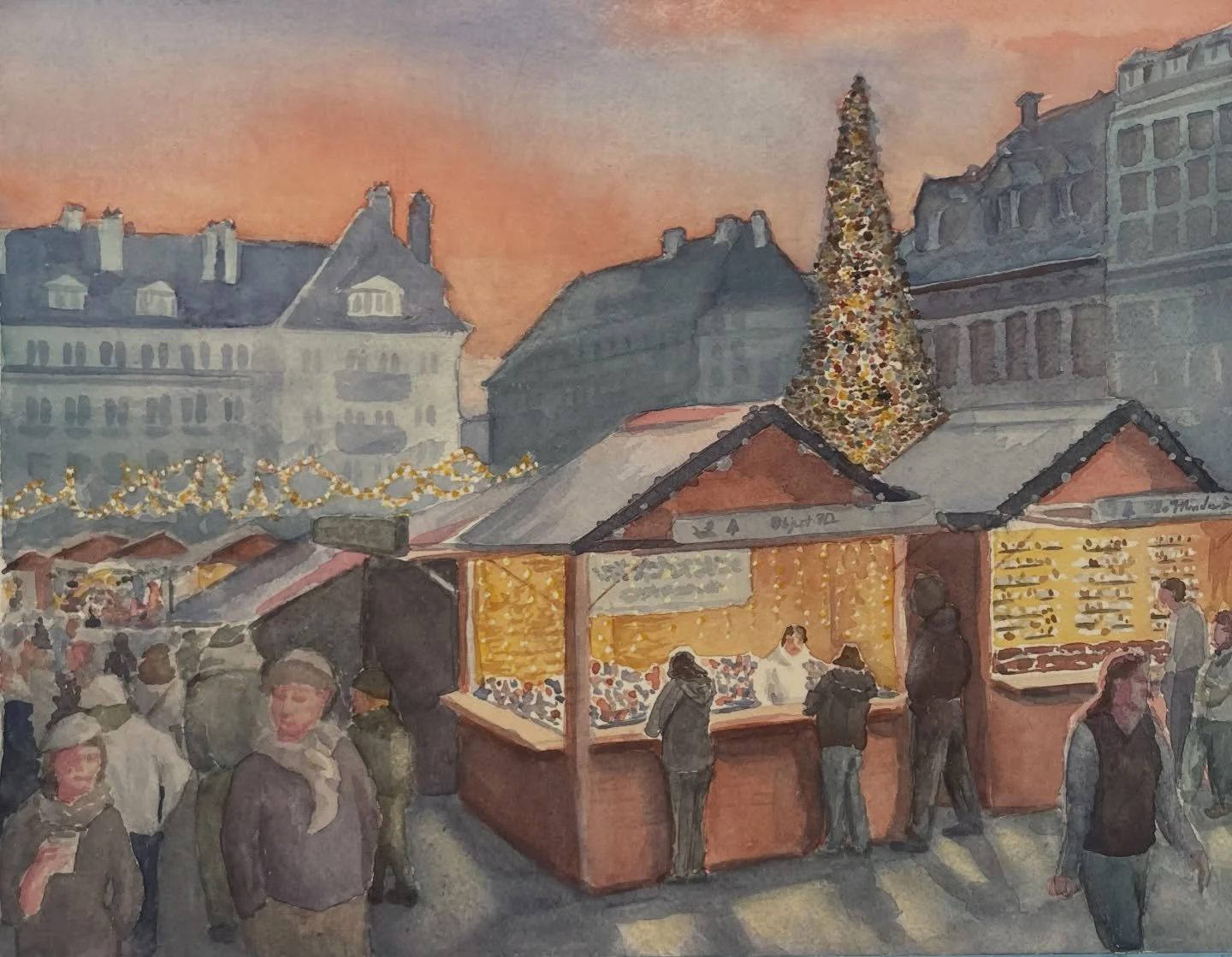 Over Christmas, I had the privilege of visiting downtown Angers, France with my husband&rsquo;s family. We enjoyed a charming local Christmas market backlit by dusk&rsquo;s glowing finale of warm colors.

#angersfrance #watercolorsunset #loire #night