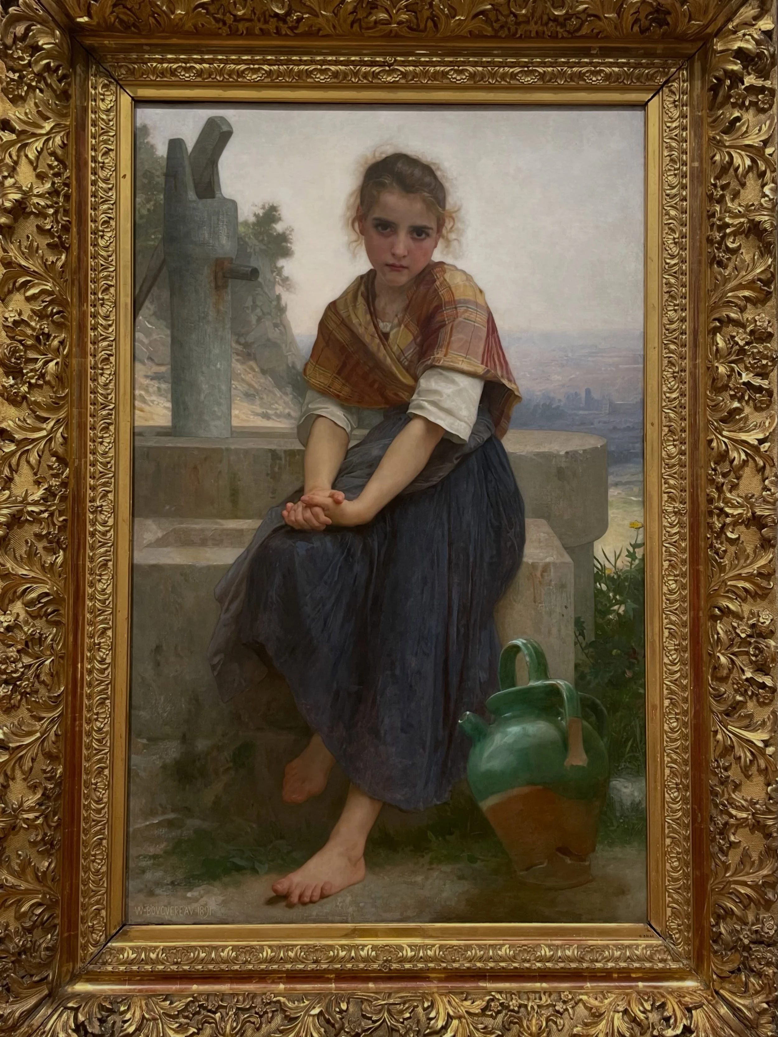 This is my favorite painting at the Legion of Honor Museum in San Francisco. It is an oil painting by William&ndash;Adolphe Bouguereau completed in 1891. He was a prominent conservative painter at the &Eacute;cole des Beaux-Arts in Paris. His traditi