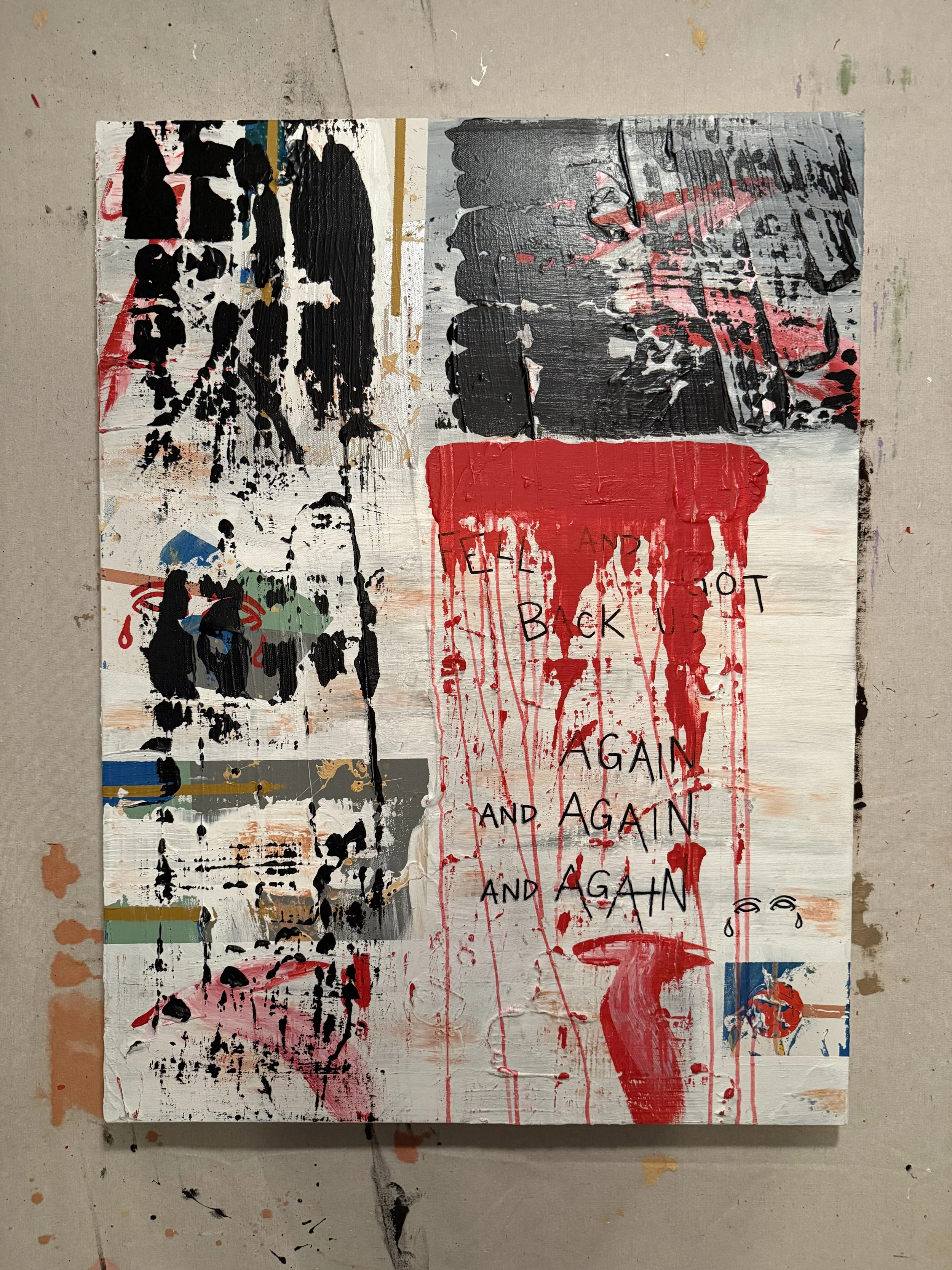 NO. 6, "RAW AS FUCK" | acrylic on canvas° 24" x 36"