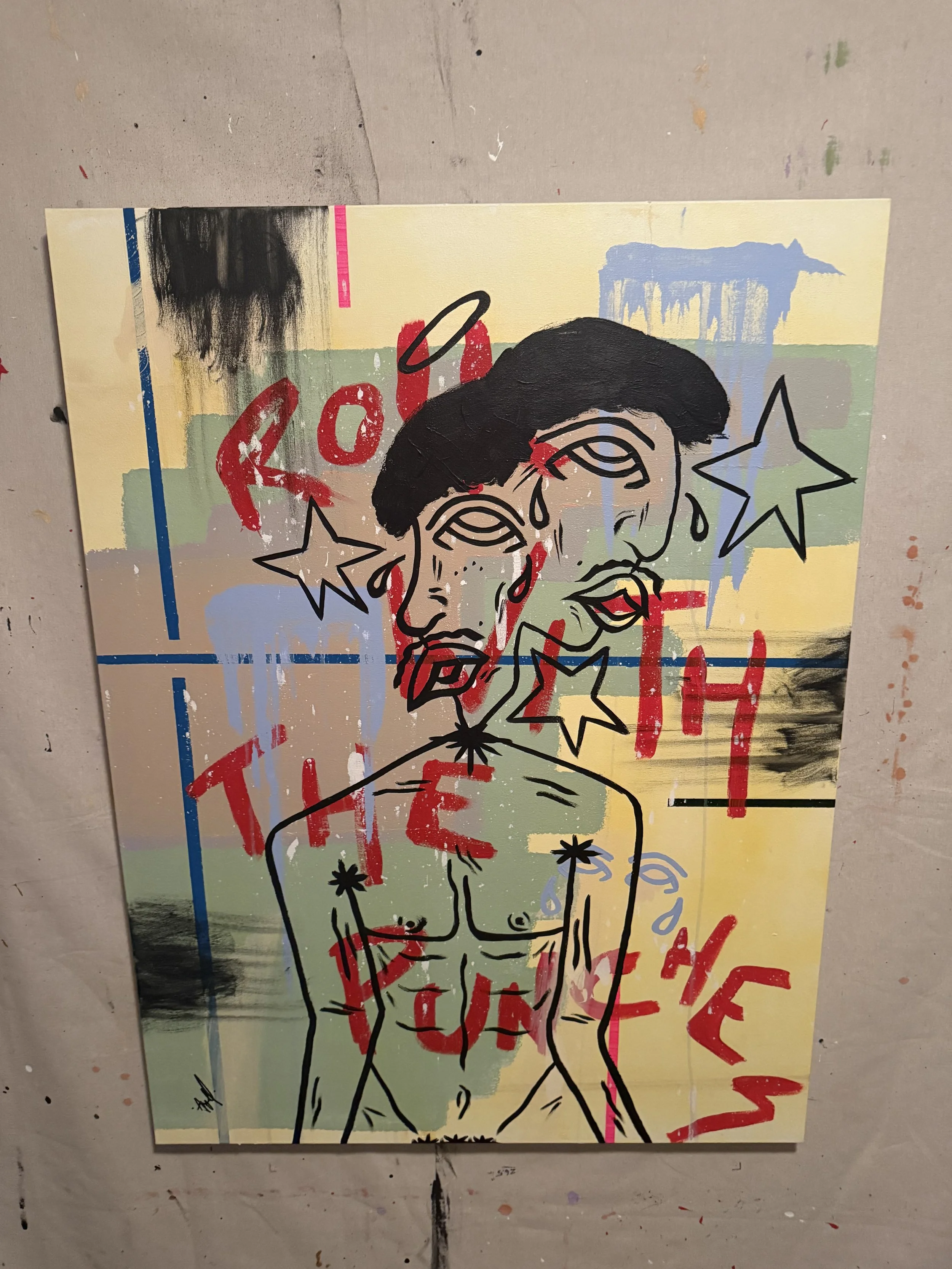 NO. 5, "ROLL WITH THE PUNCHES" | acrylic on canvas° 36" x 48"