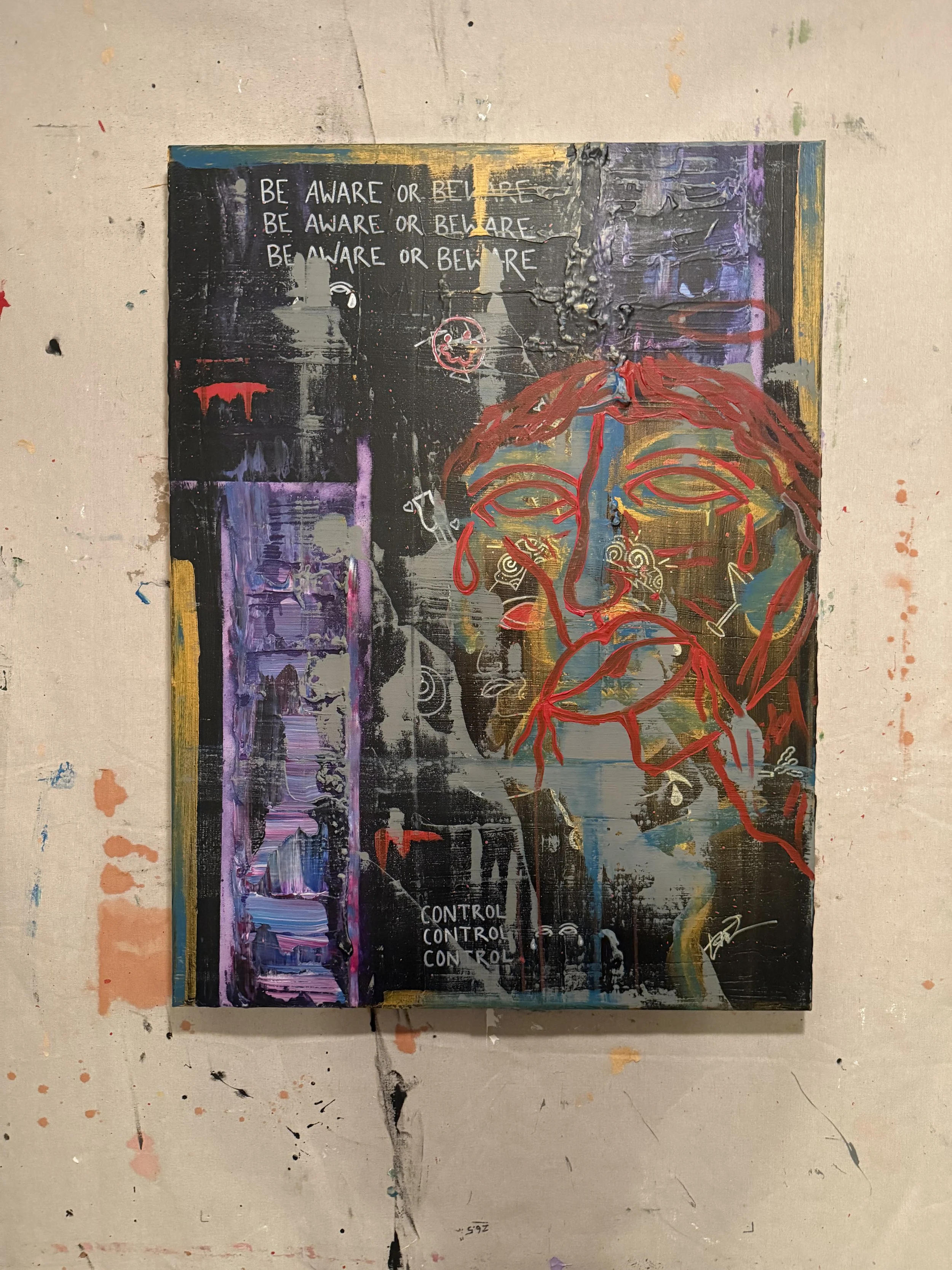 NO. 8, "CONTROL" | acrylic on canvas° 30" x 40"