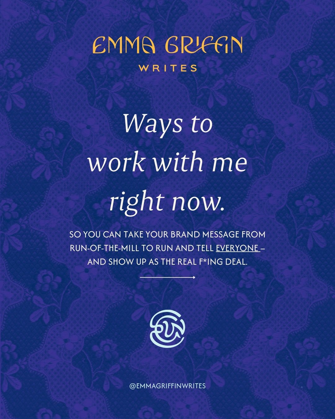 Don&rsquo;t mind me just updating my pinned Work With Me post and dragging it into 2026.

If you&rsquo;re an ambitious founder or brand who&rsquo;s ready to show up as the real deal you are, and stand out in a sea of AI slop for your ideas, your voic