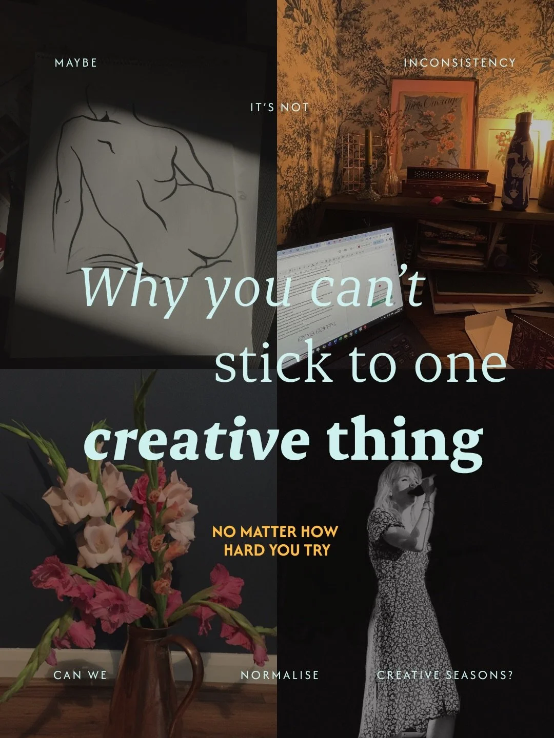 The mist triggering question someone can ask me is &ldquo;when are you going start doing X again?&rdquo;

Totally innocent. But it would always send an instant bolt of guilt &ndash; a sense of not-enoughness &ndash; into my creative core. 

That form
