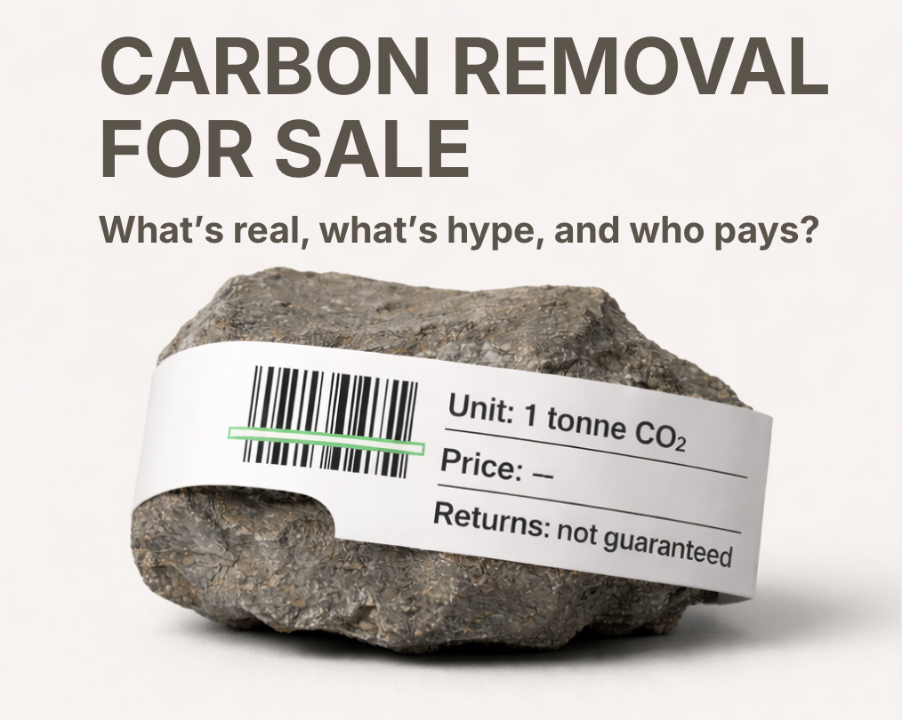 Carbon Removal for Sale: What’s Real, What’s Hype, and Who Pays?