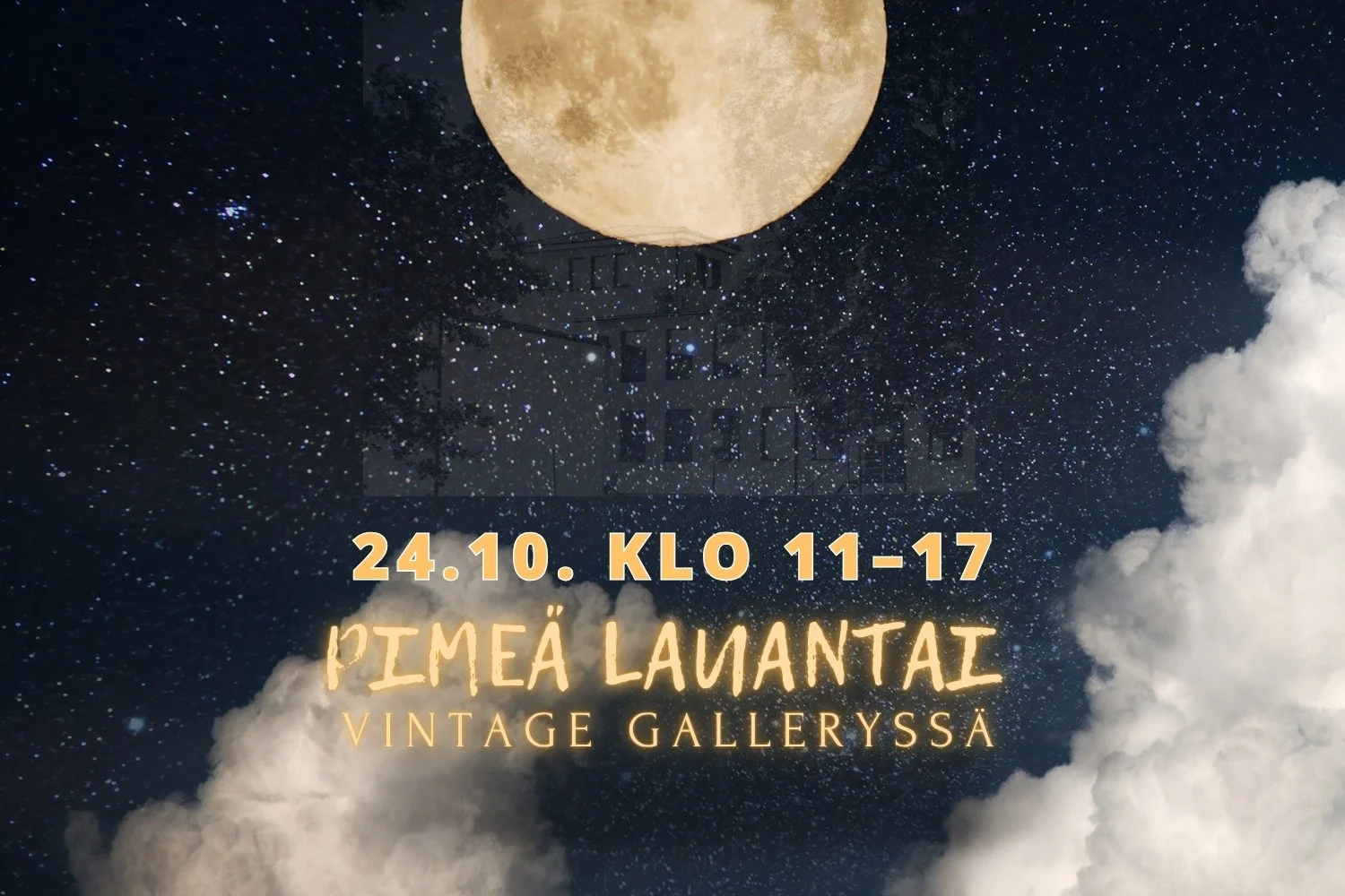 PIMEÄ LAUANTAI VINTAGE GALLERYSSÄ
