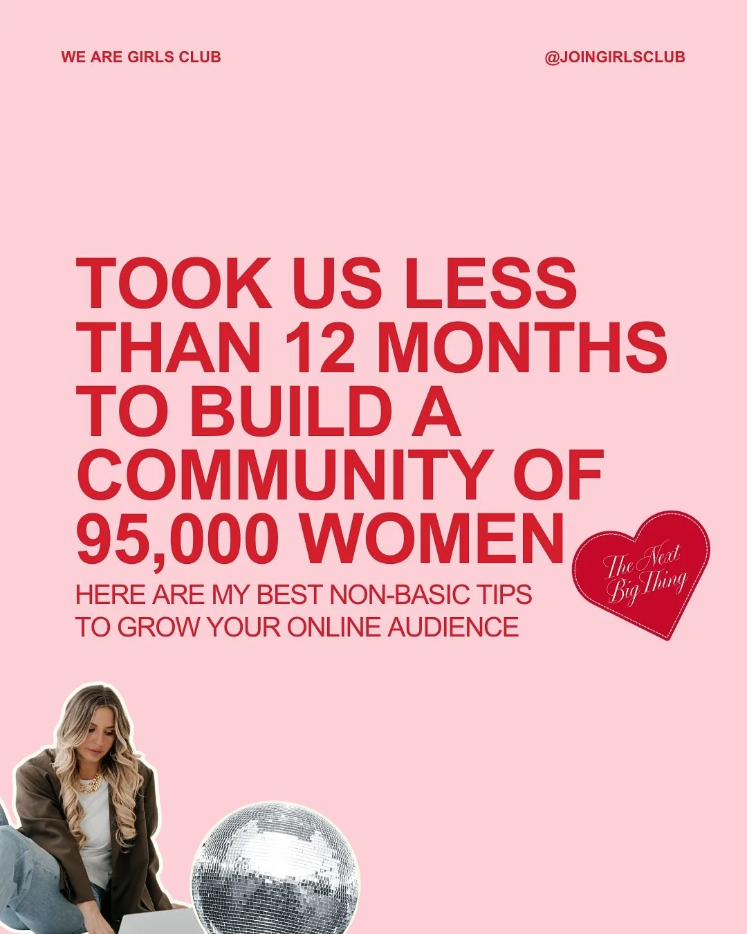Happy first belated bday to Girls Club and this mighty community of business baddies ❤️ thank you so much for being here! 

Scroll for my best, non-basic tips for growing your online community whether you&rsquo;re a creator, business or a brand. 

I&