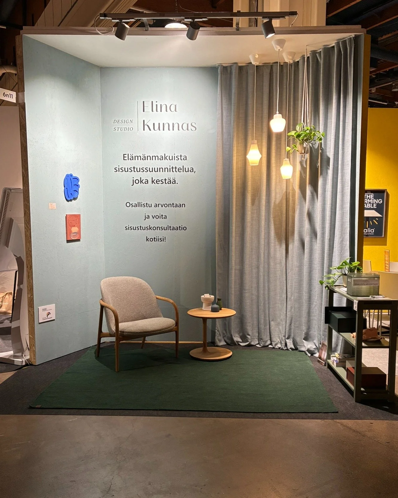 Nyt on Habitarehulinat takana ja t&auml;&auml;ll&auml; v&auml;synyt, mutta niin kiitollinen suunnittelijayritt&auml;j&auml;! 
Kiitos kaikille, jotka piipahditte osastollani. Oli upeaa kohdata niin moni teist&auml;, keskustella sisustuksesta ja jakaa 