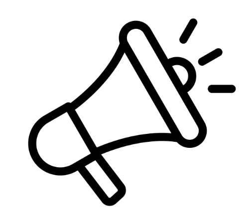 Icon eines Megafons, symbolisiert Lautsprecher oder Ankündigung.