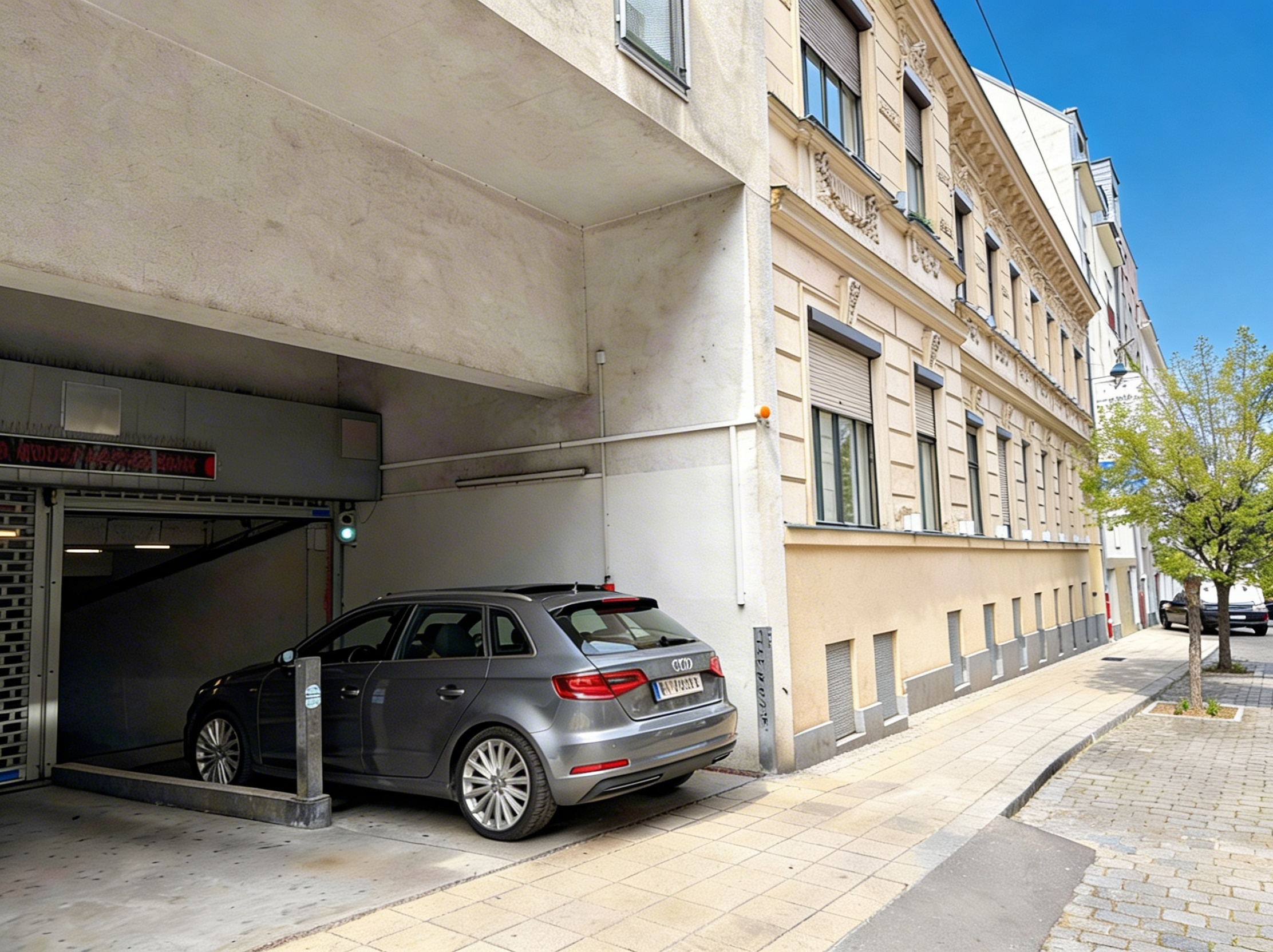 Einfahrt Garage mit Auto.png