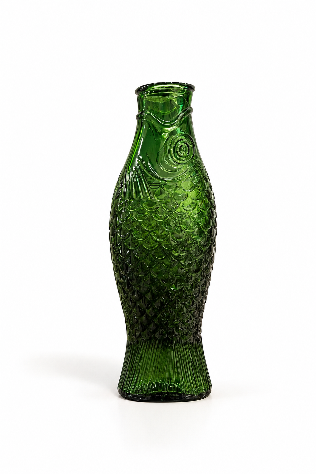 Green Fish Glass Carafe
