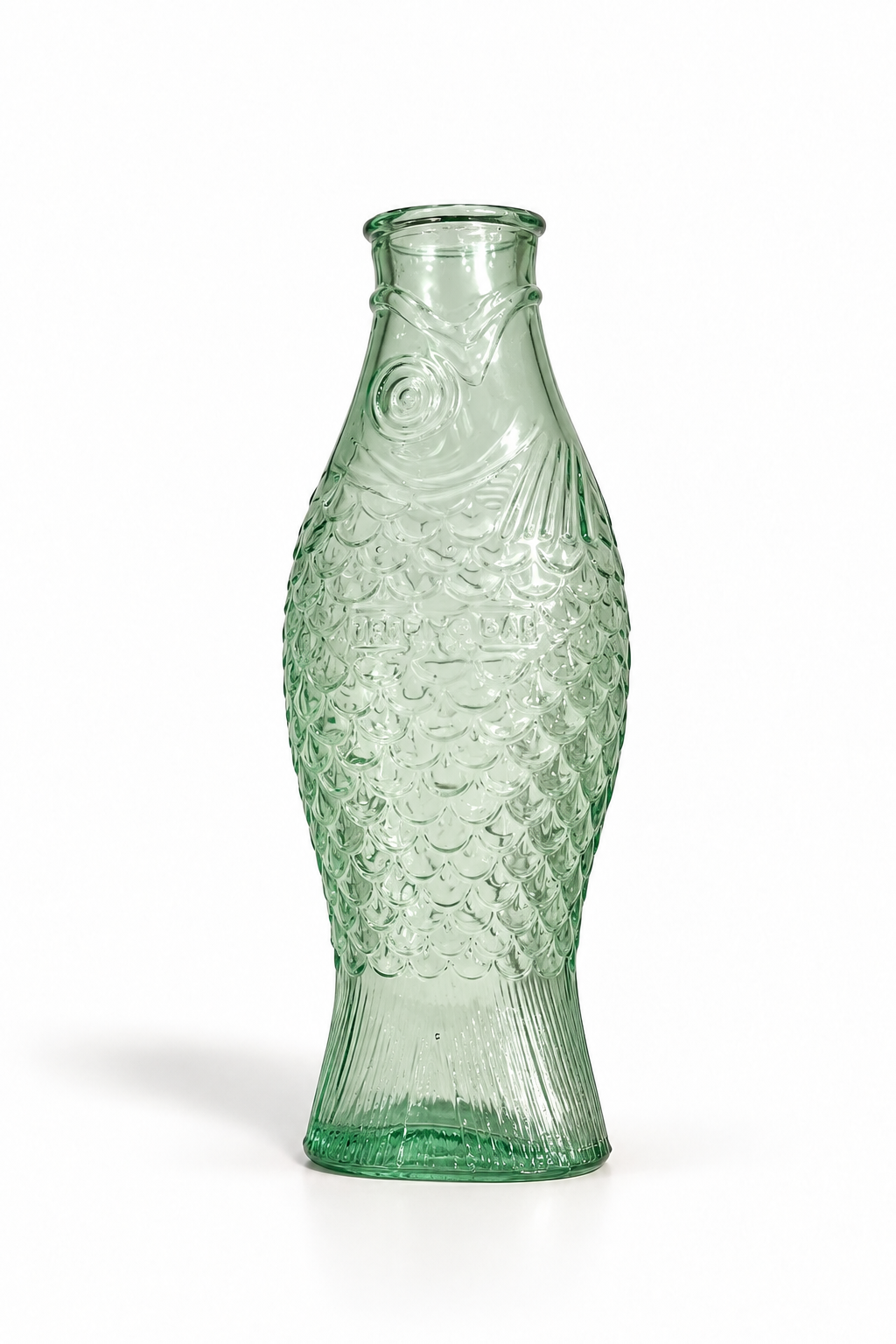 Mintgrüne Fischflasche aus Glas.png