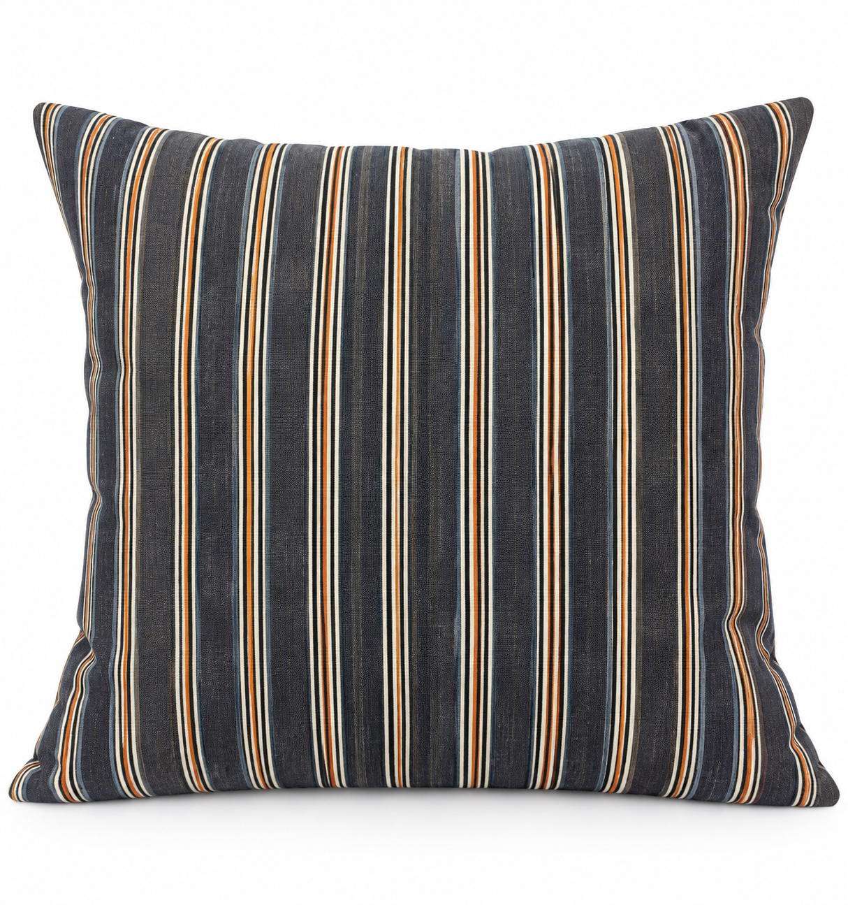 Gestreiftes Leinenkissen in Marineblau.png