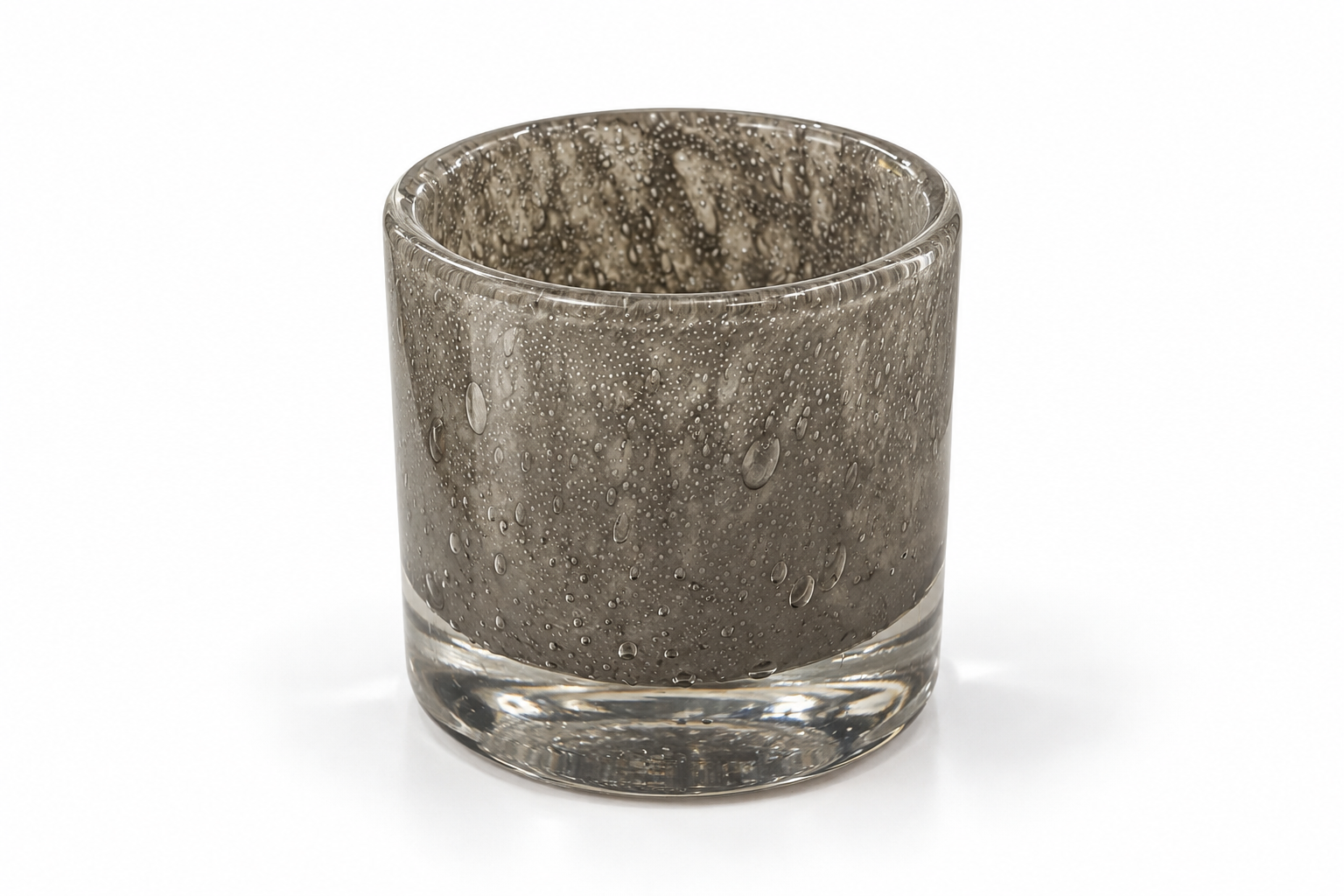 Grey Glass Tealight