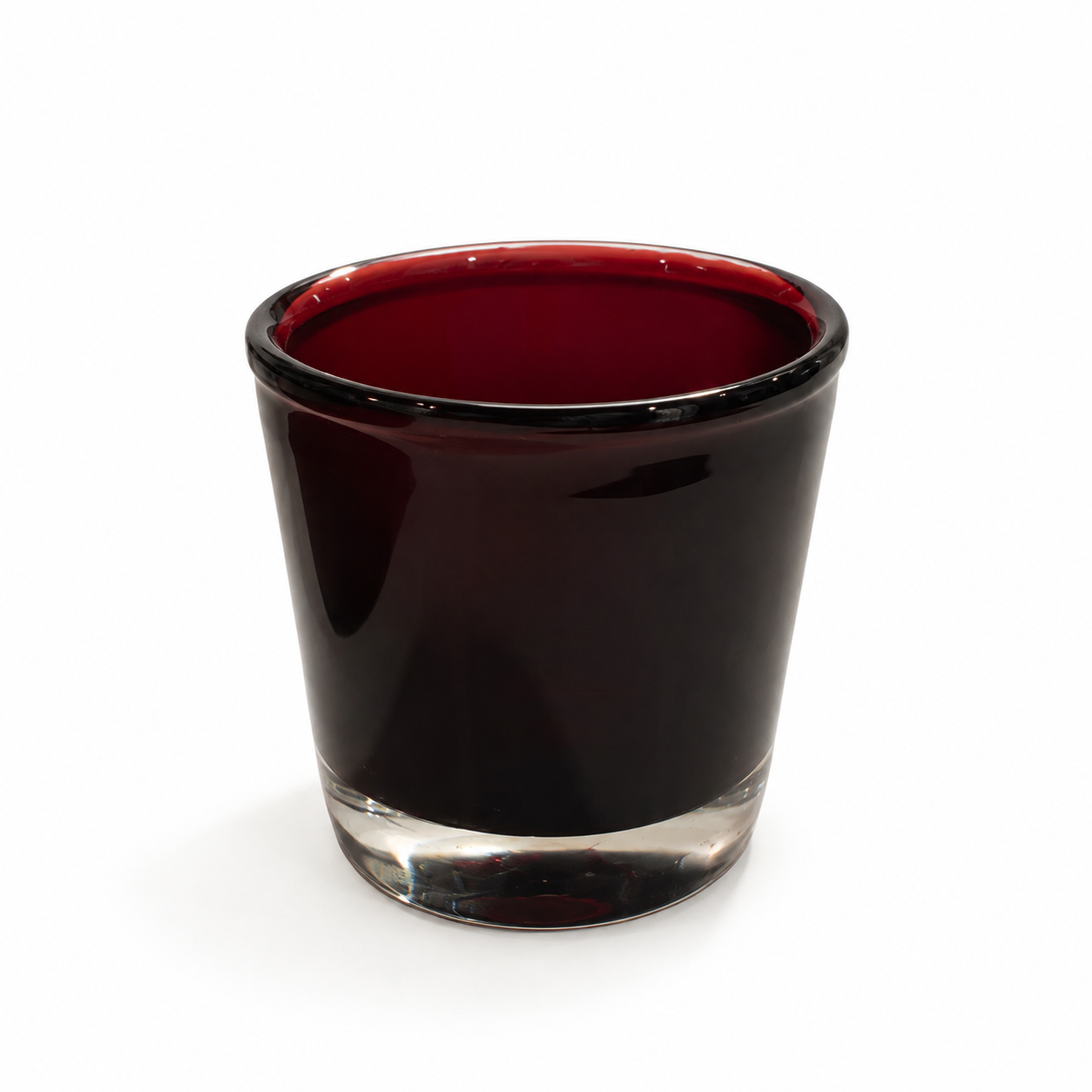 Burgundy Glass Tealight
