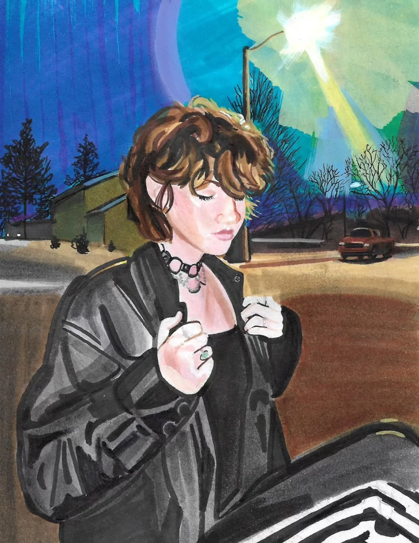 Mixed media. 6" x 8"

#copicmarkers #sharpie