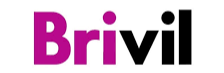 Brivil logo in purple and black text