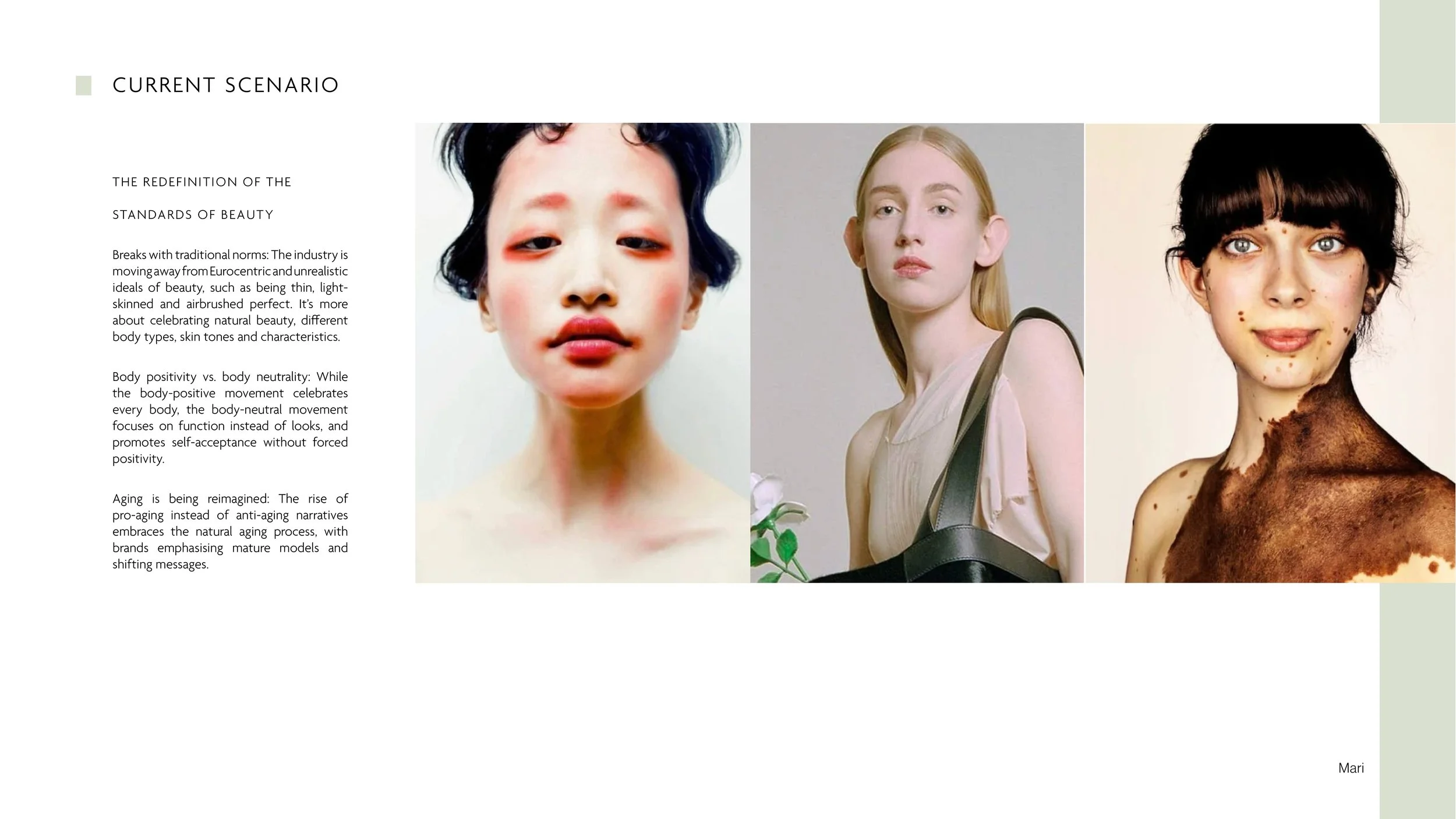 A graphic with three portraits of diverse women, each with unique skin tones and features. The left woman has short, dark hair and is makeup-free. The middle woman has long, blond hair and a neutral expression. The right woman has dark hair in a bun,