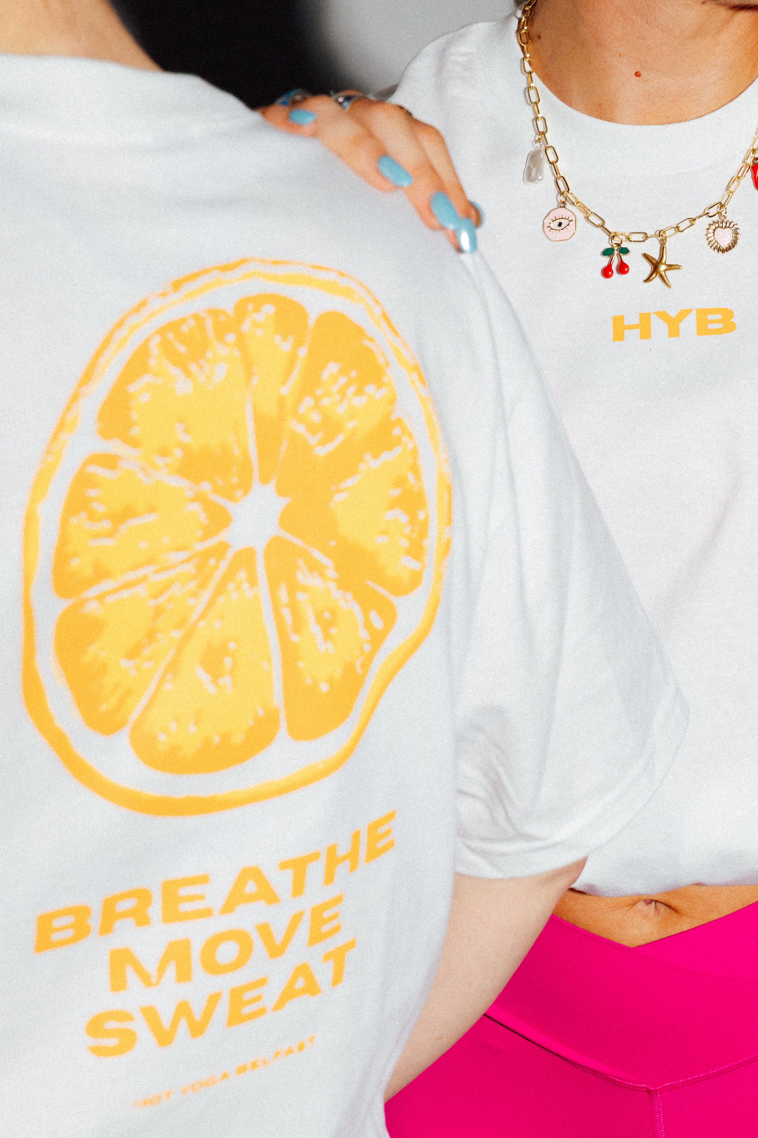 HYB Orange “Breathe, Move, Sweat” Tee - Limited Edition