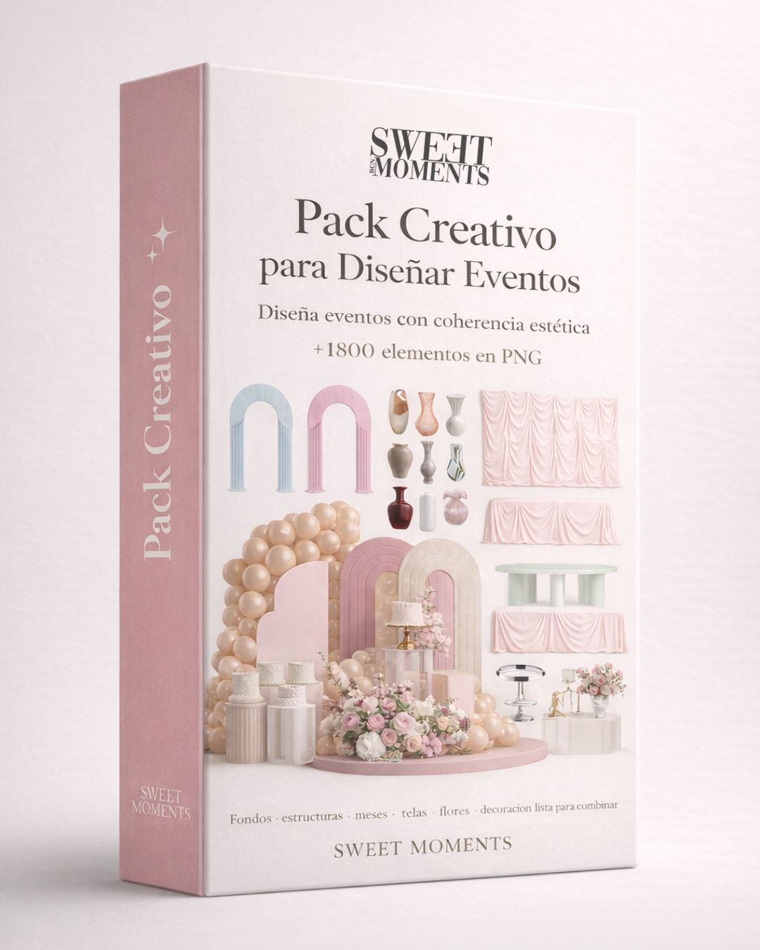 Pack Creativo para Diseñar Eventos | Más de 1800 elementos en PNG para crear decoraciones con coherencia estética