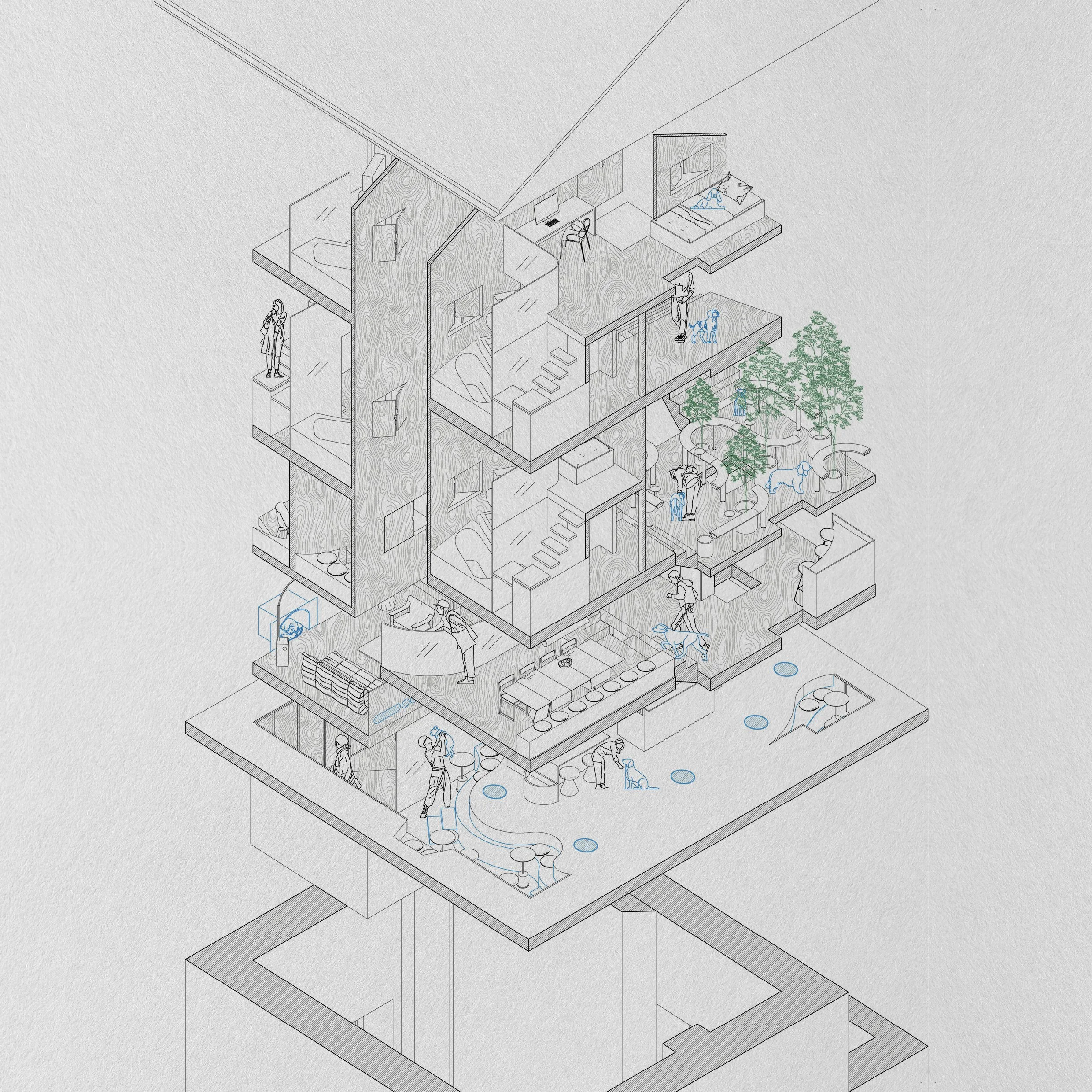 An image of co - existere house building