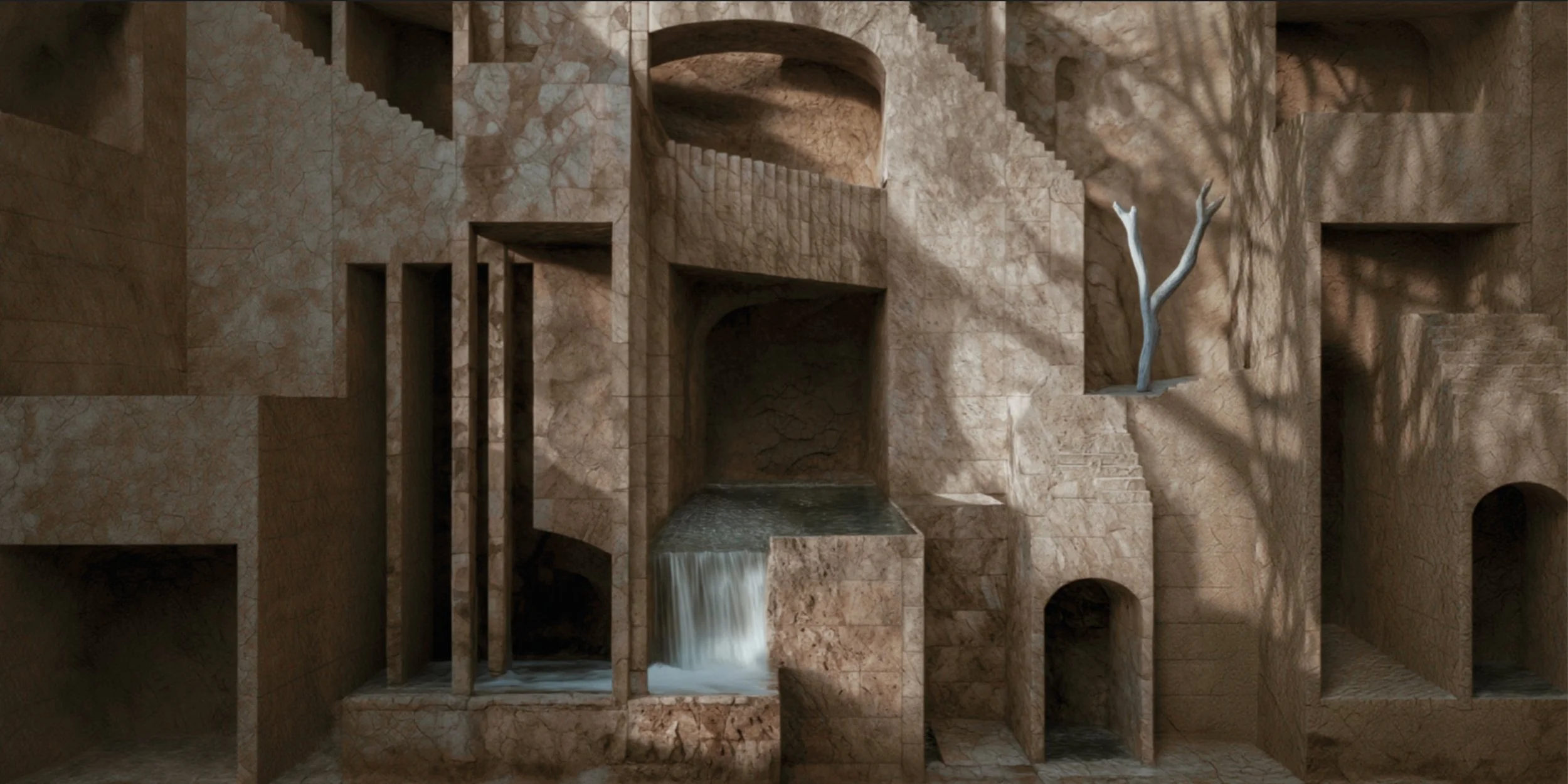An image of a distopian architecture