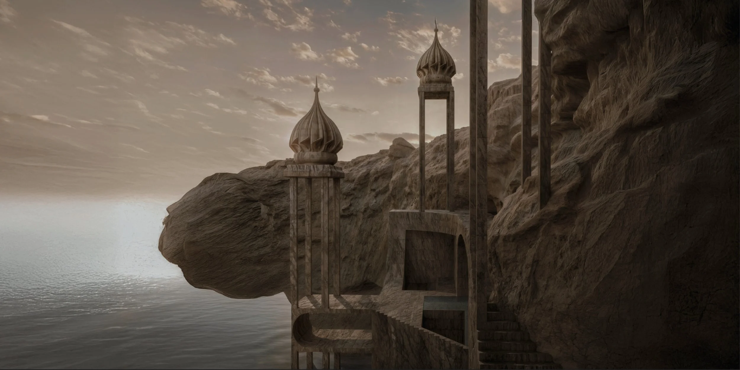 An image of a dystopian castle