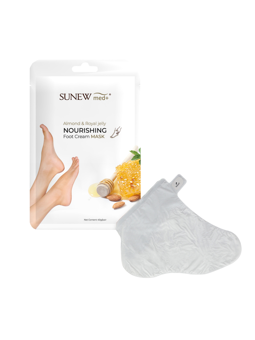 SunewMed+ Sweet Almond Oil and Royal Jelly Foot Mask 40g