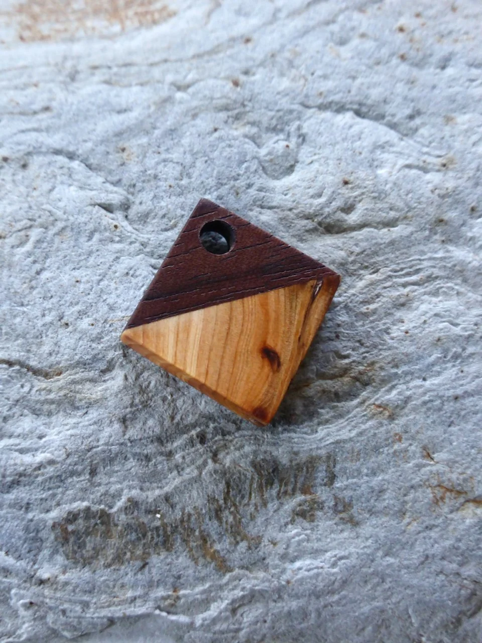 Deep Walnut & Yew Pendant