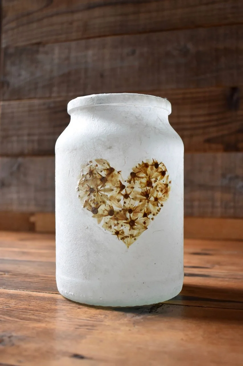 White Flower Heart Lantern