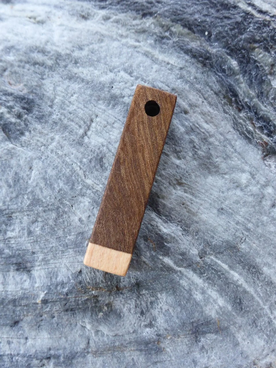 Black Walnut & Beech Wood Pendant