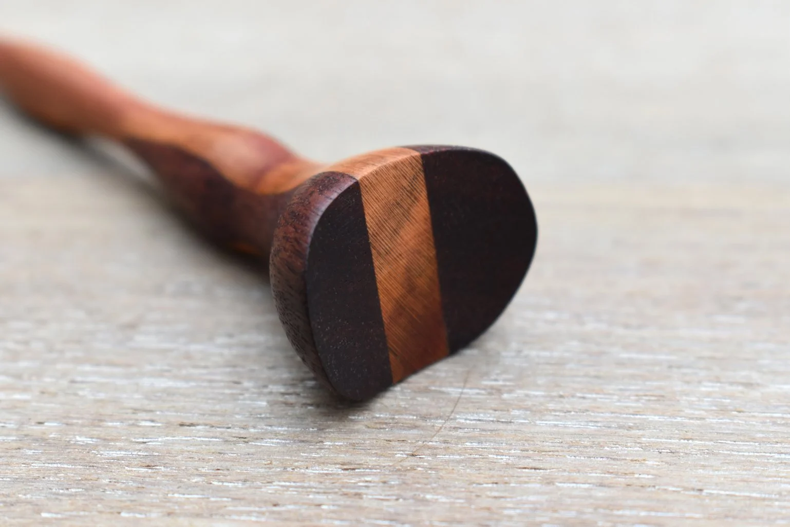 Contoured Eucalyptus and Purpleheart Wood Hair Pin