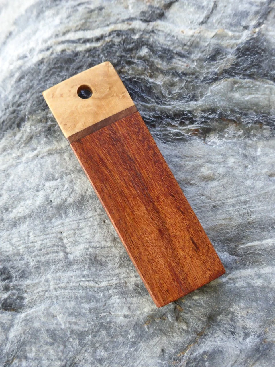 Curly Oak & Fine Mahogany Pendant