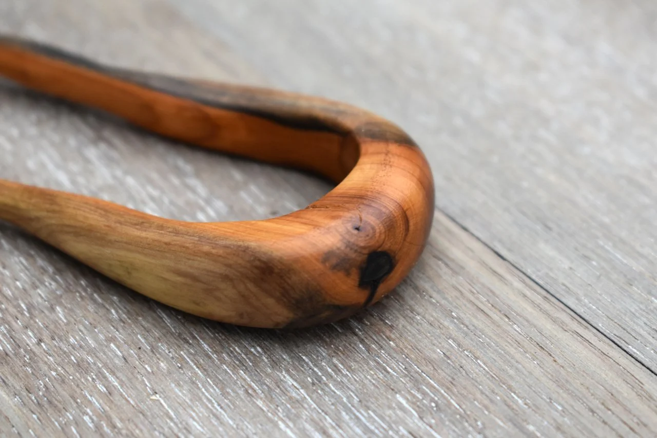 Small Yew Wood Hair Fork
