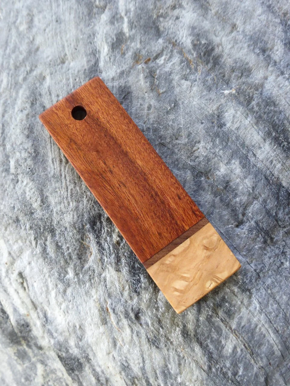 Fine Mahogany & Curly Oak Pendant
