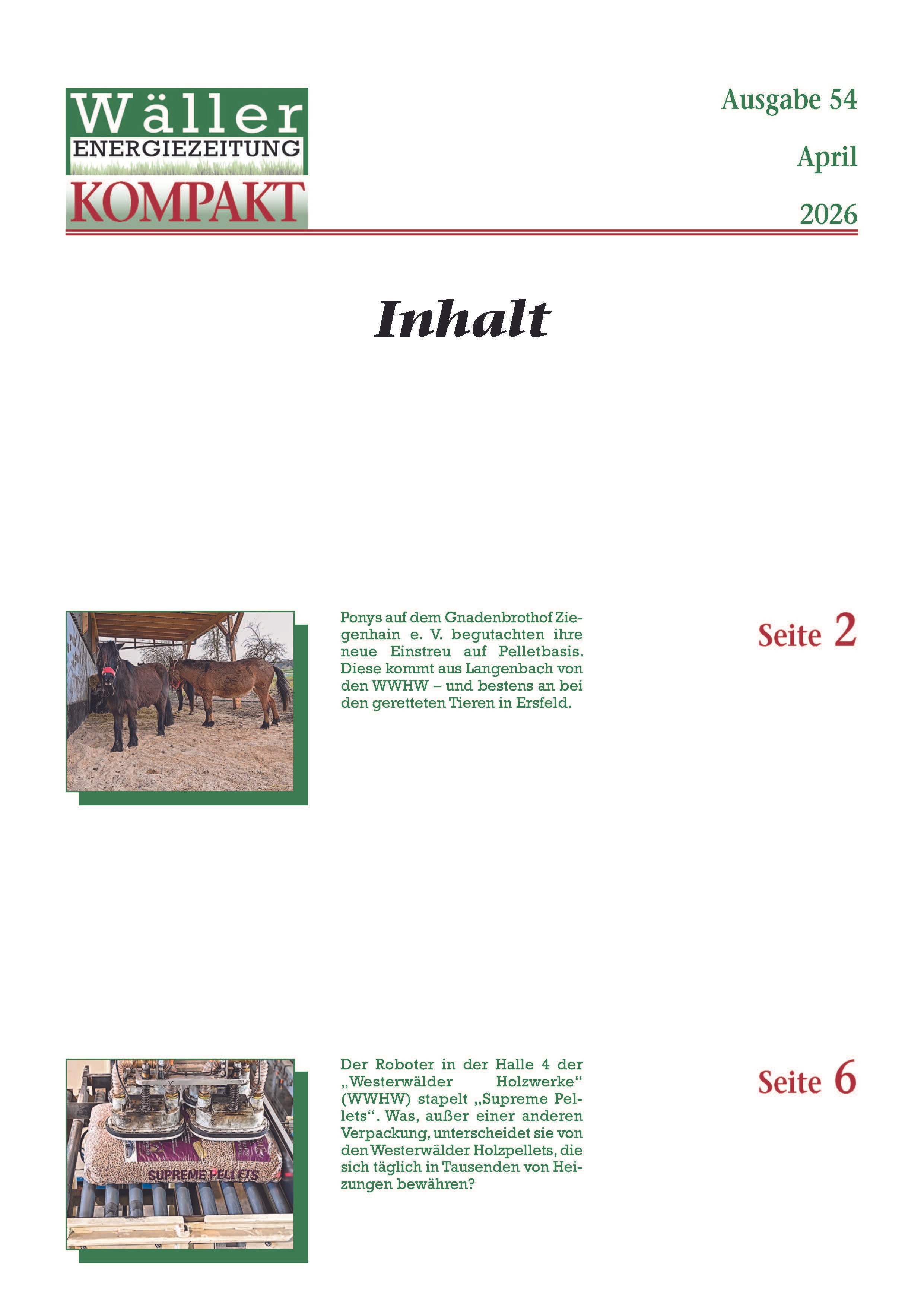 Wäller KOMPAKT - Ausgabe 54