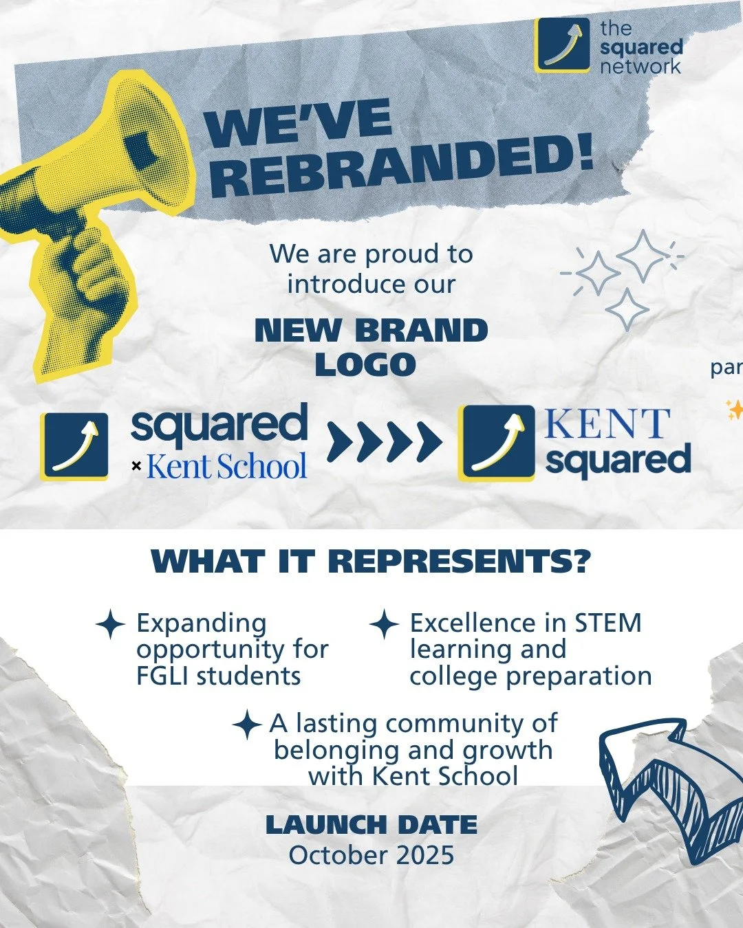 🎉 We&rsquo;ve rebranded!

As we wrap up our second successful year, we&rsquo;re proud to share our new identity: Kent Squared. 💙

This rebrand reflects not just a name change, but a deeper vision:
- Expanding opportunity for first-generation and lo