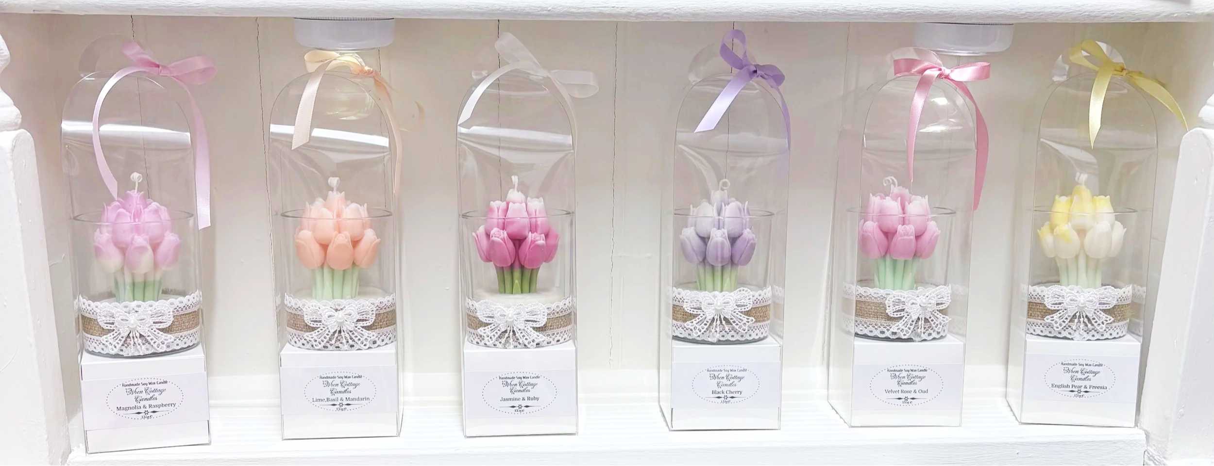 Bunch of tulip candles