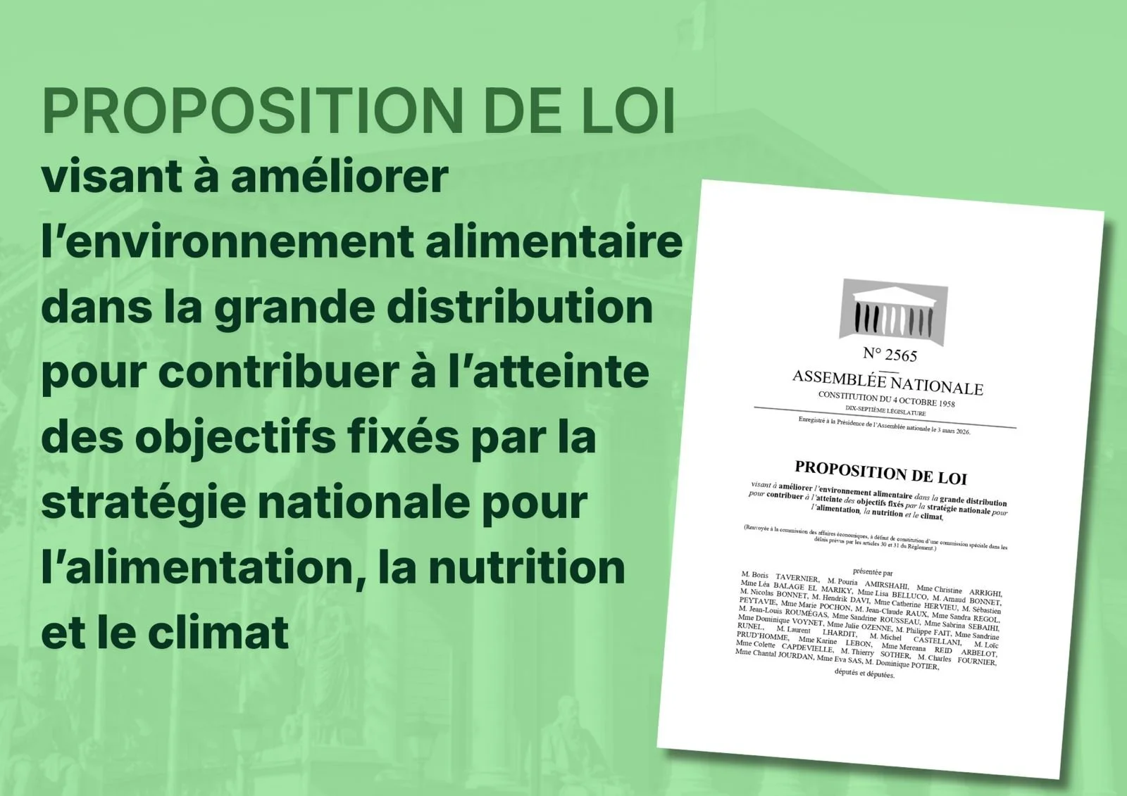 Améliorer l’environnement alimentaire dans les supermarchés ? Ma proposition de loi