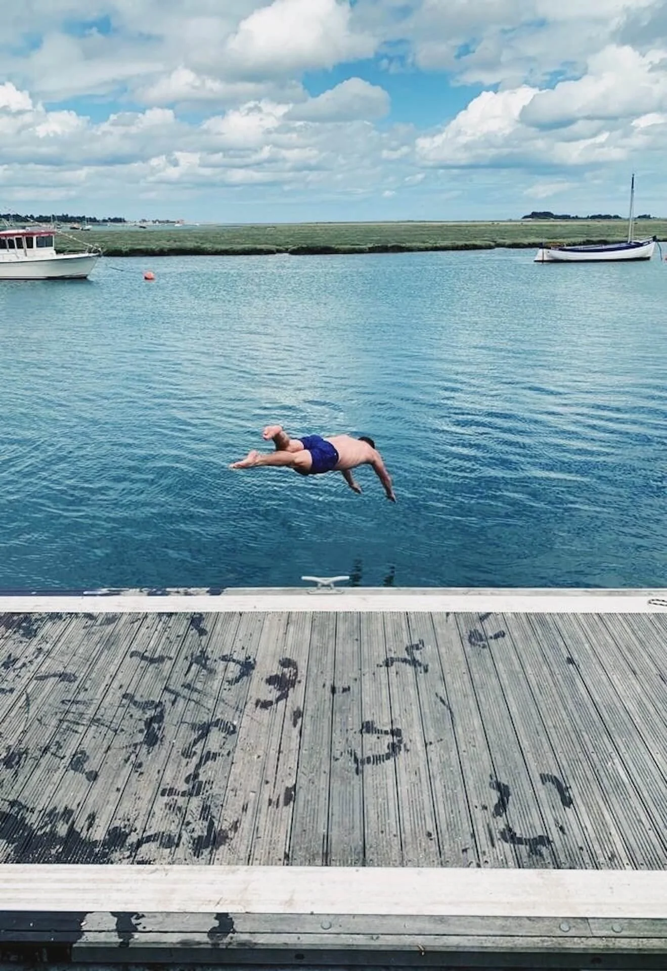 Wells-next-the-Sea harbour, swimming