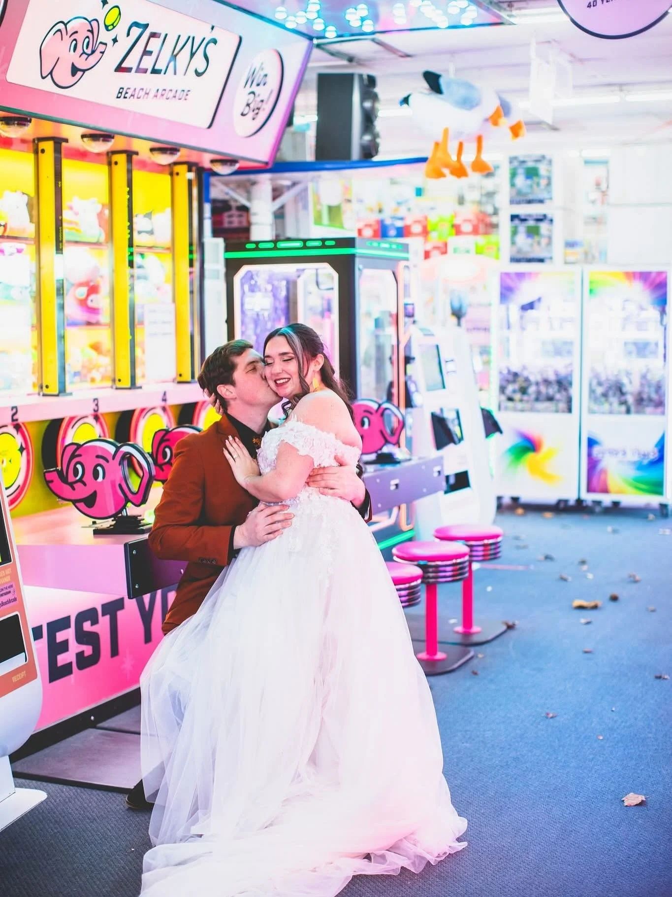 Okay this is the last lil set of teasers from Sarah &amp; Evan - they let me photograph them in the arcade. 🥹 I was so happy lol knock it off the bucket list! 💖