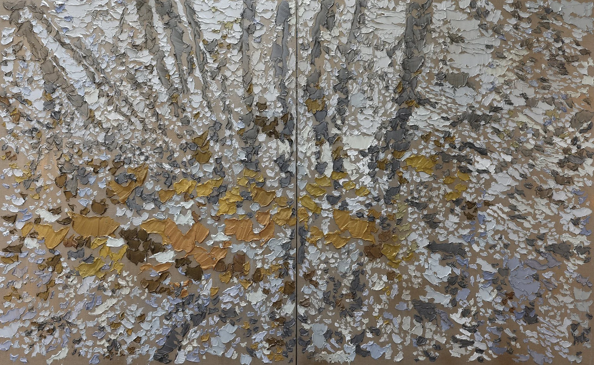 Autumn Whisper, 155 x 250 cm total (each 155 x 125 cm)