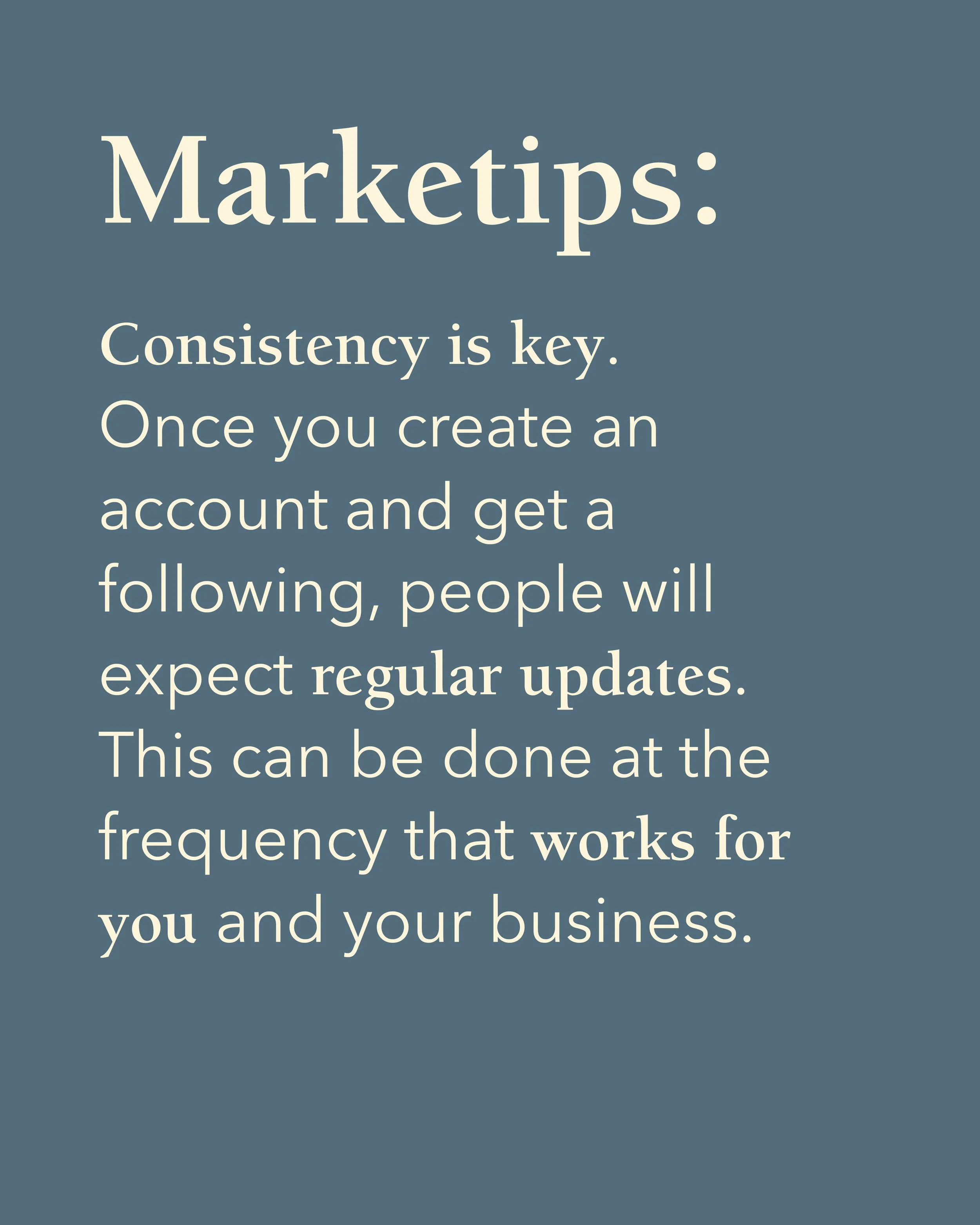 Image explaining how consistency helps with marketing