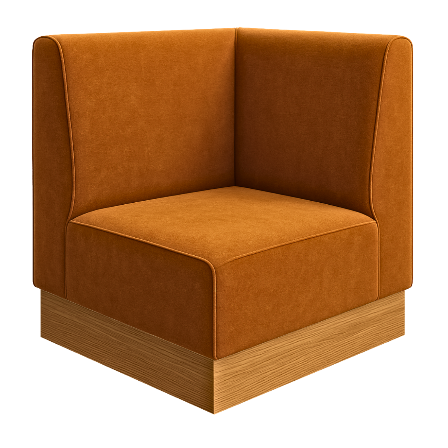 Smooth Back Banquette Corner | Plinth Base.png