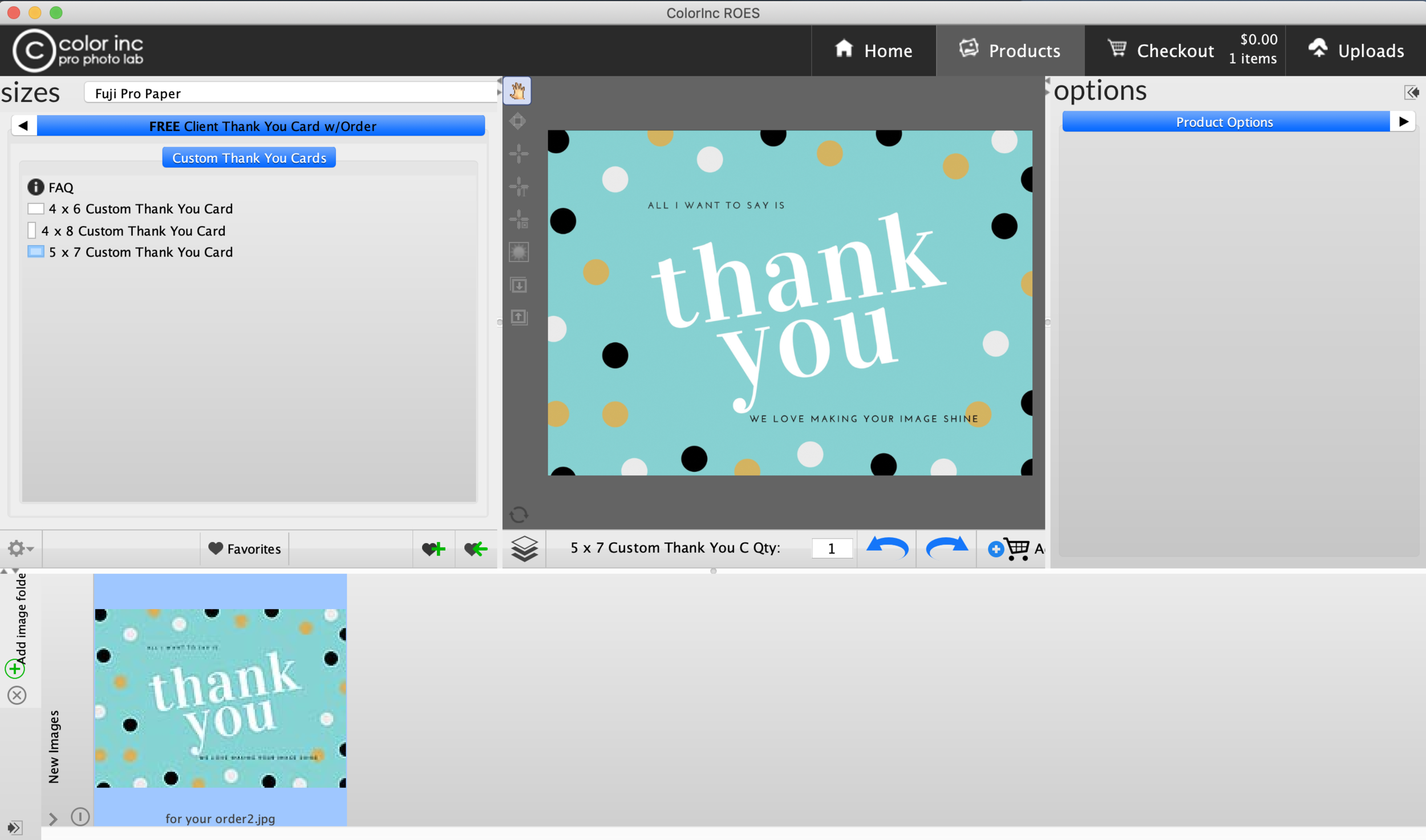 ADD A CLIENT THANK YOU CARD-FREE W/MOST ORDERS