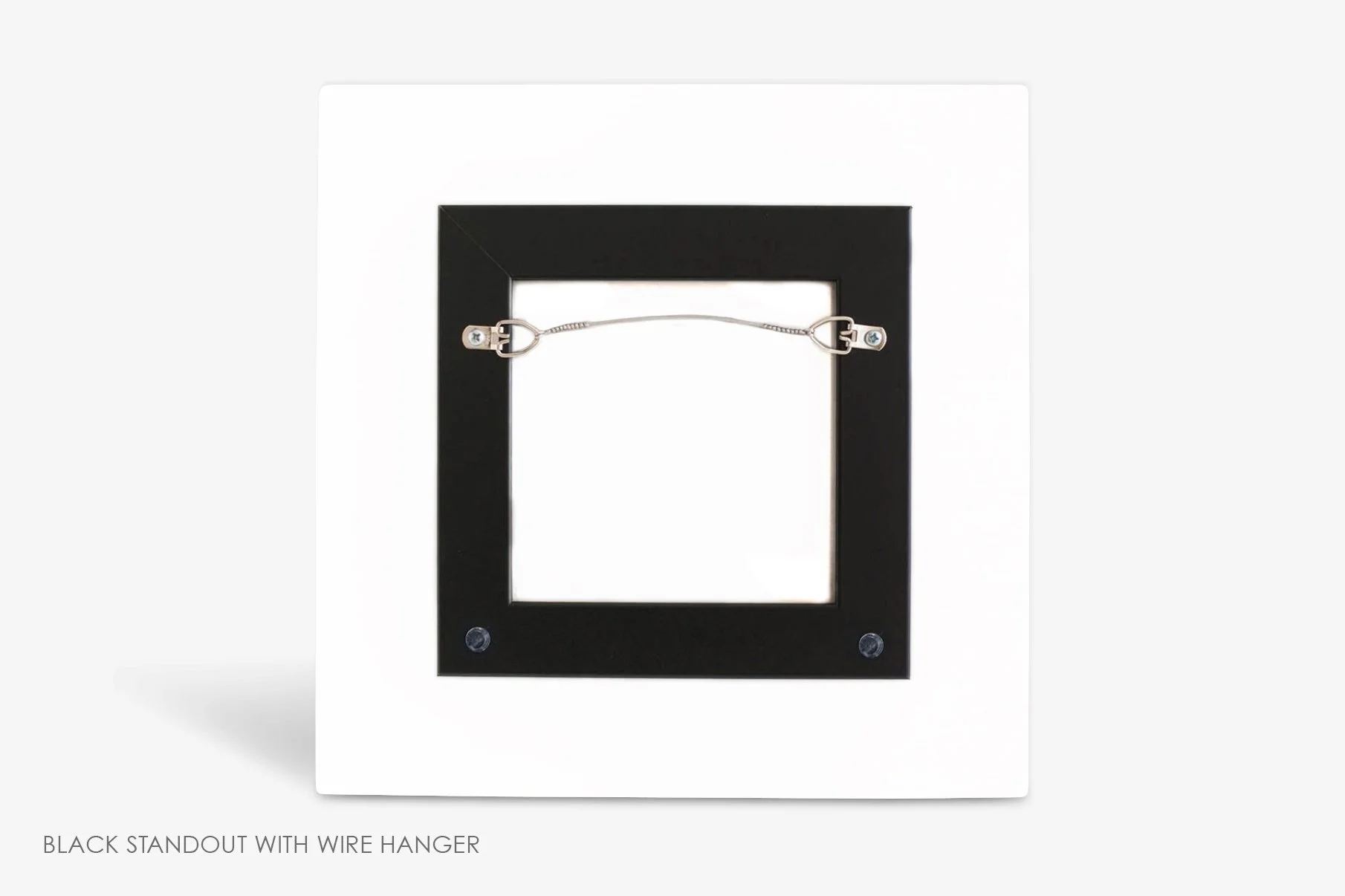Black standout with wire hanger