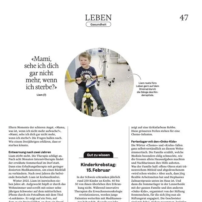 Migros-Magazin: «Sprechen wir von Leukämie?»