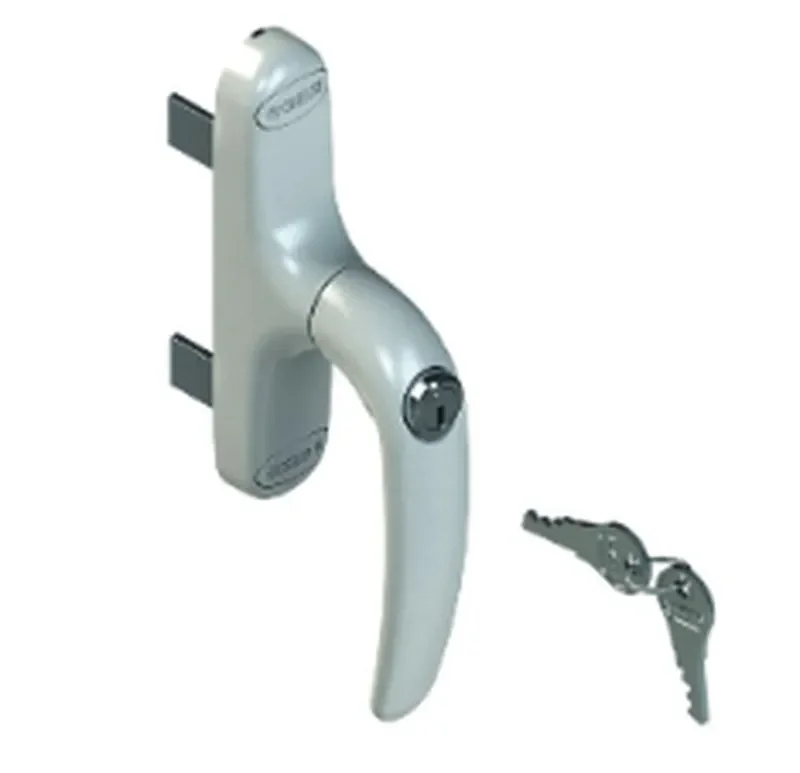 Cremona, maneta o manilla Unica con llave apertura exterior 2 palas.