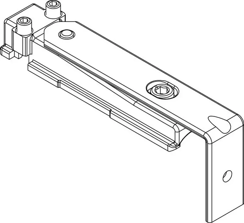 Adaptador para bisagra simetrica 80kg hoja pasiva